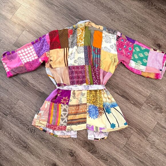 Made in India Silk Patchwork Robe - Picture 7 of 7
